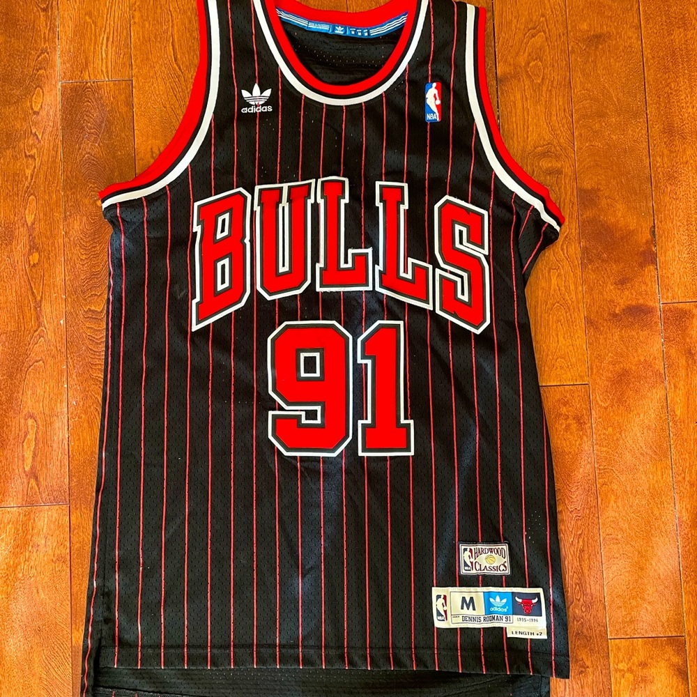 Dennis Rodman Pinstripe Chicago Bulls ‘95-‘96 throwback jersey